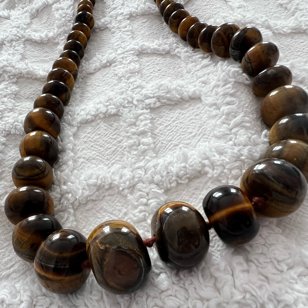 Flawless Tiger’s Eye 24” gradated necklace